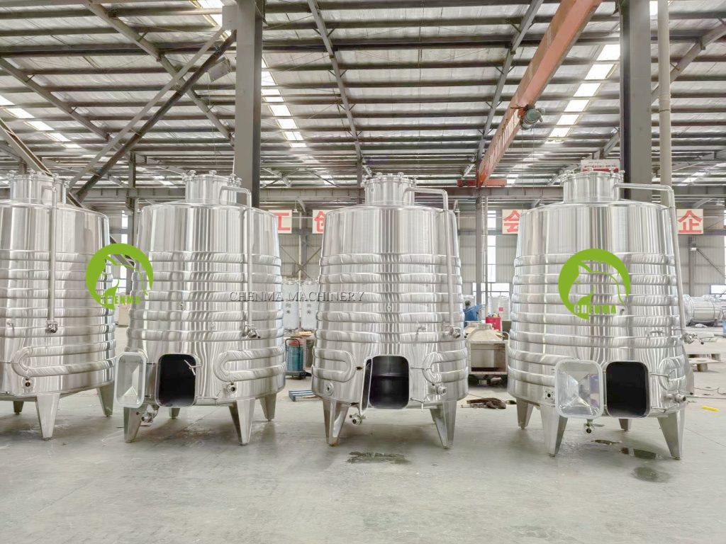 5000L tapered fermentation tanks