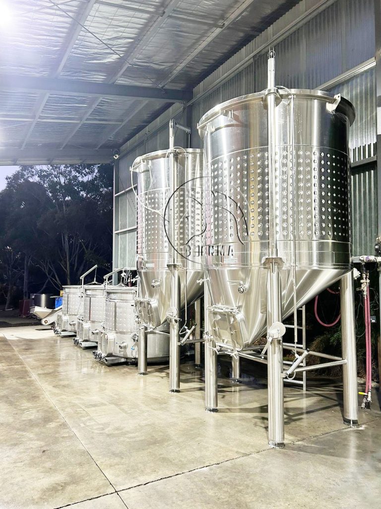 5000L conical bottom Floating Lid Wine Tanks