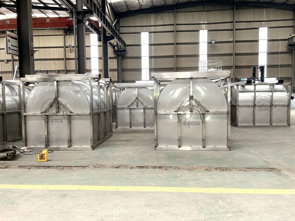 5000L stainless steel square storage silo