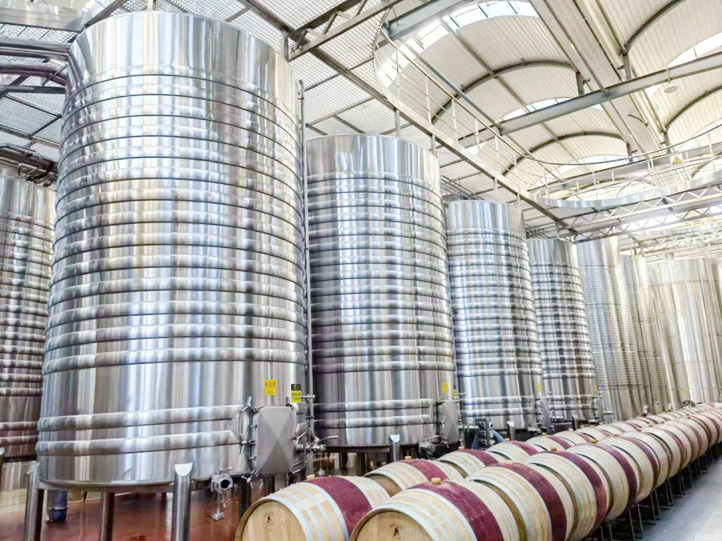 wine fermentation tanks