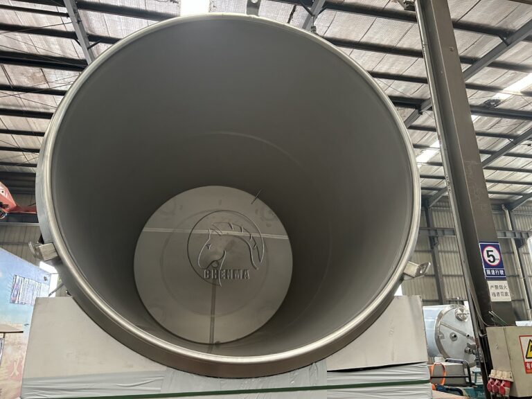 inside of sake fermentation tank