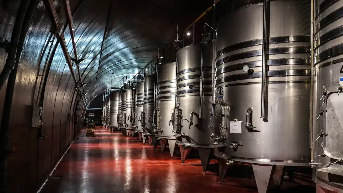 What Are the Key Features of Fermenting Wine in Stainless Steel Tanks
