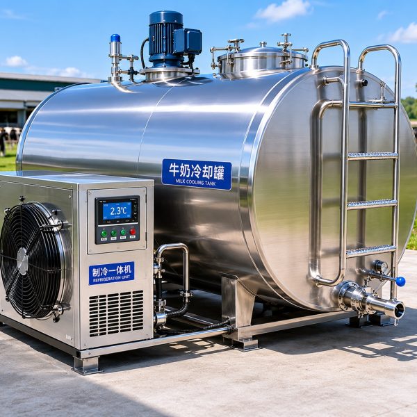 horizontal fresh milk cooling tank