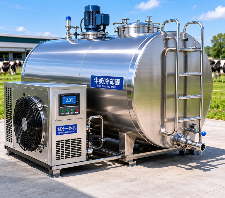 horizontal fresh milk cooling tank