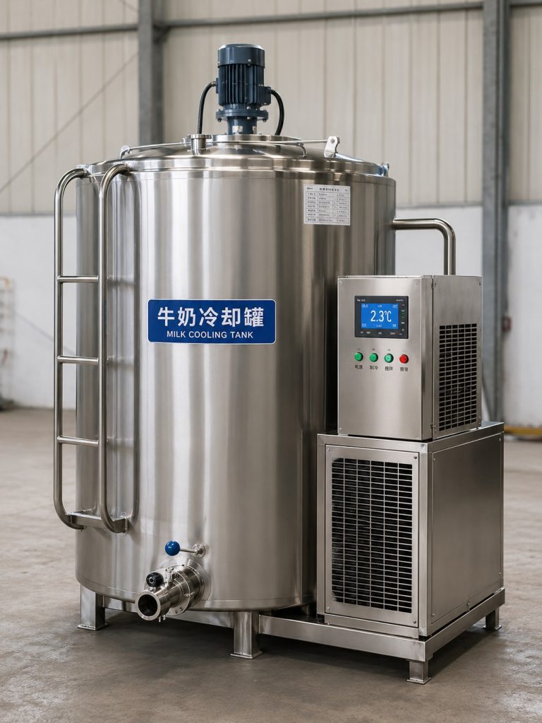vertical fresh milk cooling tank